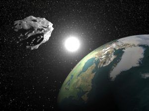 asteroide acercandose a la tierra