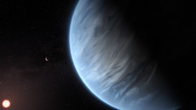vapor de agua en exoplaneta K2 18b